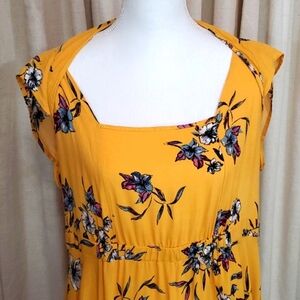 Torrid Size 1 Open Back Floral Dress